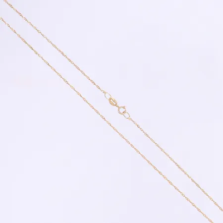Halskedja Singapore längd 42cm bredd 1mm 18K  Vikt: 1,1 g