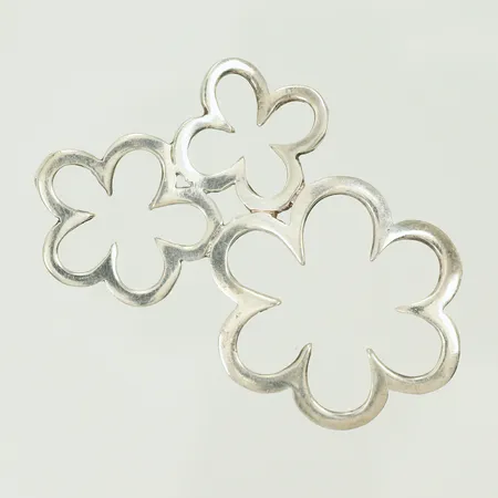 Hänge blommor, ca55x35mm inklusive hänöglan, bucklig, Silver 925/1000 Vikt: 7,5 g