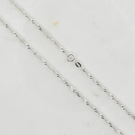 Kedja Singapore längd 38 cm, bredd 2 mm, silver 925/1000. Vikt: 2,4 g