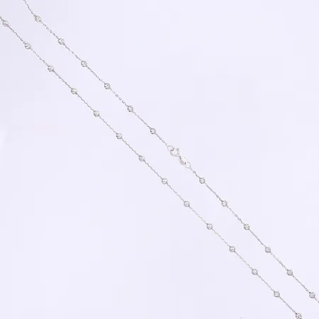 Halscollier med kulor längd 51cm bredd 1-3mm 18K Vikt: 4,1 g