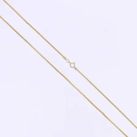 Halskedja längd 51cm bredd 1mm 21K Vikt: 3 g