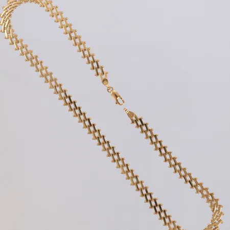 Collier längd 42cm, bredd 7,7mm, 18K Vikt: 20,8 g