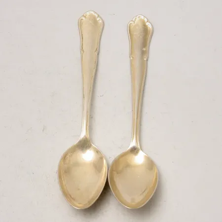 2st skedar 12,5cm modell Rådhus, MEMA, silver 830/1000, 33,8g.