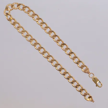 Armband ihålig Pansar, längd 21,5cm, bredd 5,8mm, 14K Vikt: 5,6 g