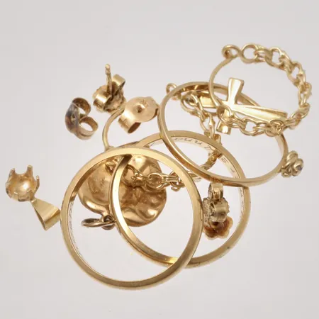 Diverse defekt guld, 18K, 8,6g.