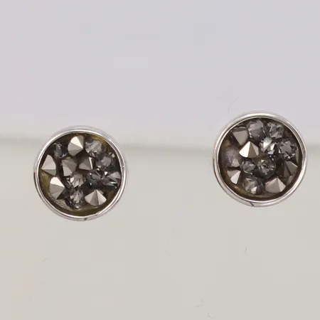 Ett par örhängen med markasiter, Ø10mm, GHA, 925/1000 silver Vikt: 2,4 g