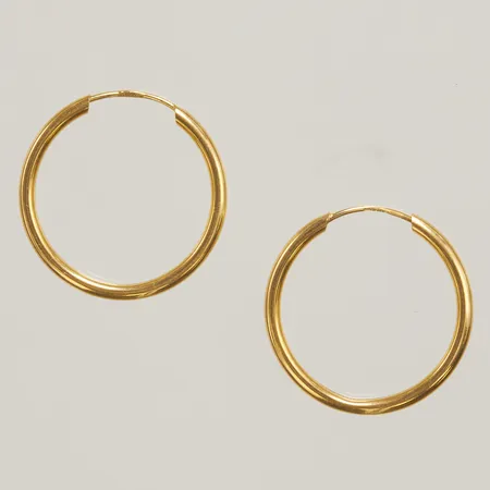 Örhängen creoler Ø21mm, bredd 2mm, 18K Vikt: 1 g