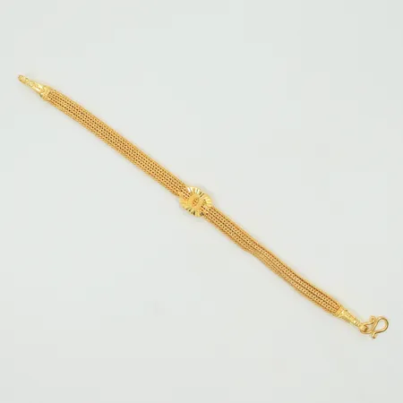 Armband, längd 17cm, bredd ca 6-9mm (defekt, böjd länk) ej märkesvara, 23K, 7,6g