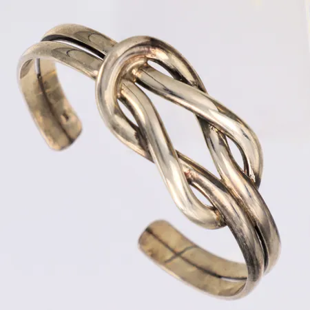 Stelt armband, knop, Ø60mm bredd 21mm GHA, 925/1000 silver Vikt: 31,5 g