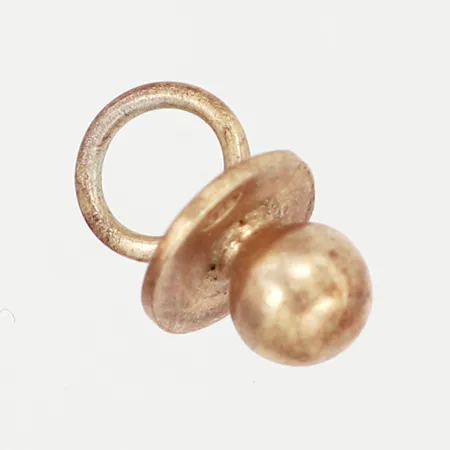 Hänge napp 15x10mm, förgyllning med slitage, silver 925/1000 Vikt: 1,5 g