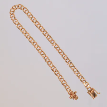 Armband Bismarck längd 18,5cm, bredd 4mm, BEH Bengt Hallberg Guldsmeds AB Köping 1966, 18K Vikt: 5,2 g
