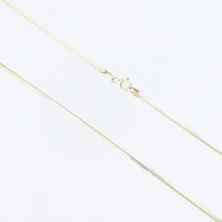 Kedja halvstel 38,5cm, bredd: 1mm, fyrkantig länk, silver 925/1000 Vikt: 6,4 g