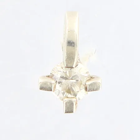 Hänge med vit sten 9x6mm, ögla saknas, silver 925/1000 Vikt: 0,5 g