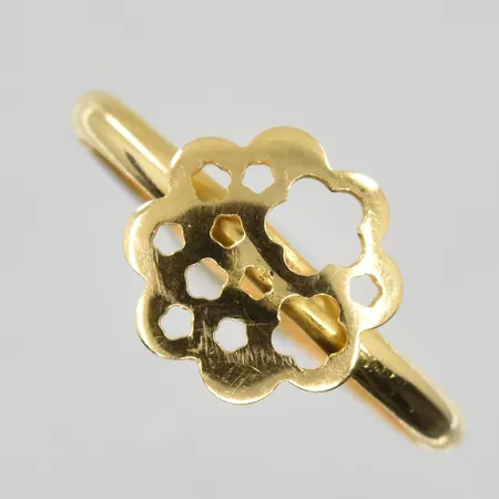 Ring stl 17, bredd 2-10 mm, 21K. Vikt: 0,9 g
