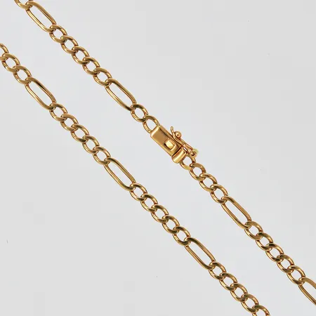 Kedja Figaro längd ca 49cm bredd ca 4mm 18K Vikt: 16,3 g