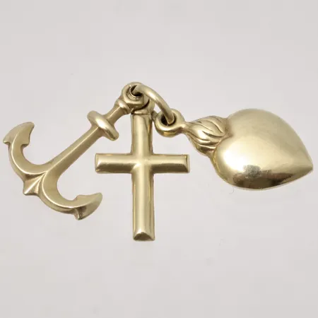 Hänge tro/hopp/kärlek mått 13,2x21,8mm, 14K, 1,81g.