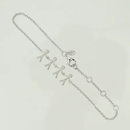 Armband med figurer, 15,5-19,5cm, bredd 1,5-9mm Silver 925/1000 Vikt: 2 g