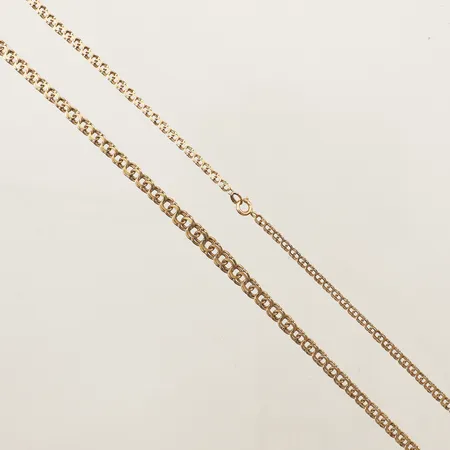 Collier doserad Bismarck längd 46cm, bredd 3-5,7mm 18K Vikt: 10,5 g