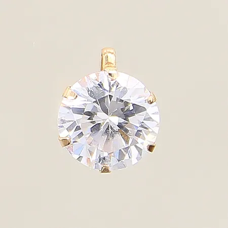 Hänge GHA med vit sten 9,8x7,9mm 18K Vikt: 0,9 g