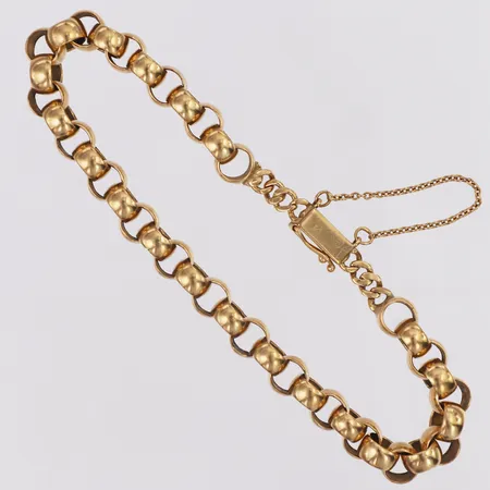 Armband Ärtlänk ca 20cm förläningslänk i Pansar, säkerhetskedja, 18K  Vikt: 21,2 g