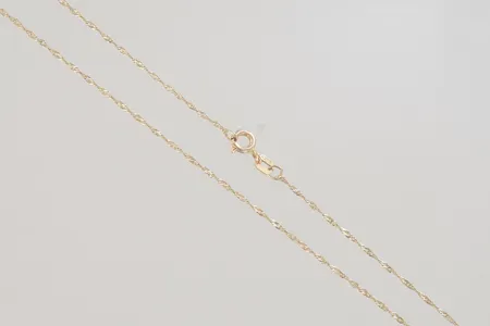 Halskedja singapor längd 40,5 cm, 18K   Vikt: 1,2 g