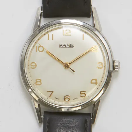 Armbandsur Roamer Ø35mm, manuell, stål, läderband.