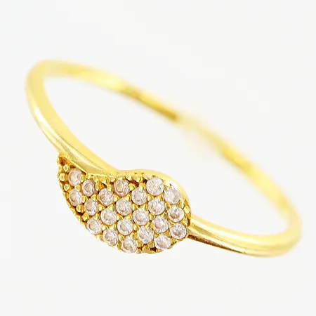 Ring vita stenar stl:17, bredd 1-5mm, 21K  Vikt: 1,3 g
