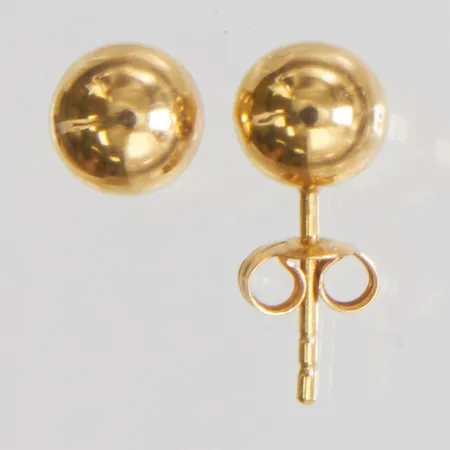Örhängen kulor bredd: 6mm, 18K Vikt: 0,5 g
