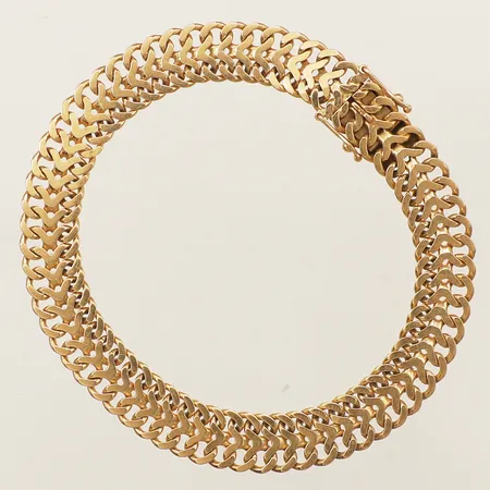 Armband Fiskben längd 17,5cm, bredd 8,2mm 18K Vikt: 16,3 g