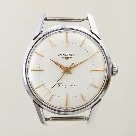 Herrur Longines Flagship stål manuell Ø36mm boettnr:104 kaliber: 30LS serienr: 11312568 plexiglas samt boett med repor inga tillbehör