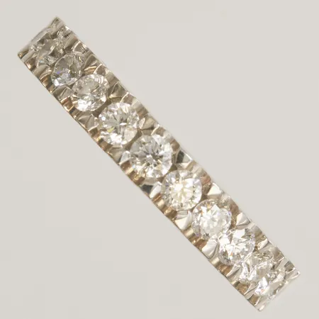Helalliansring med briljantslipade diamanter 25xca0,066ct totalt 1,65ctv F/VS enligt gravyr, stl:17¼, bredd: 3,5mm, Harborn, Platina 950/1000
