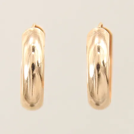 Örhängen creoler Ø15mm bredd 4,5mm något buckliga 18K Vikt: 1 g