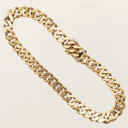 Armband Pansar längd 17,5cm, bredd 6mm, lagad länk 18K Vikt: 16,2 g