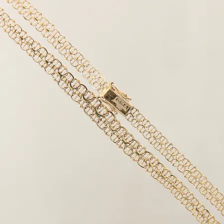 Collier X-länk GHA med stav doserad längd 42cm, bredd 5,6-7,3mm 18K Vikt: 12,3 g