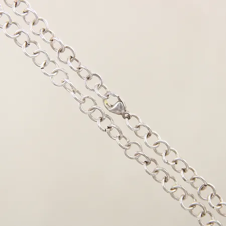 Kedja längd 52,5cm bredd 6,9mm ej hoplödda ringar silver 925/1000 Vikt: 23,5 g