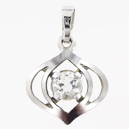 Hänge med sten längd 17mm, bredd 11,5mm, silver 925/1000 Vikt: 1,1 g