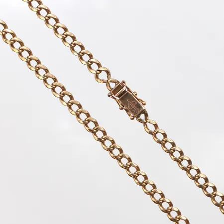 Collier, längd 62cm, bredd 4,1mm, väldigt slitna länkar, 8K. Vikt: 27,1 g
