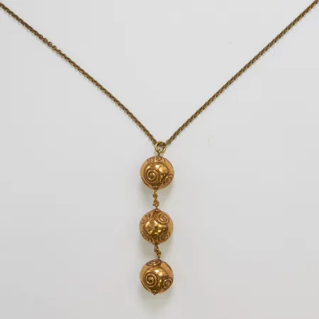 Collier Kalevala Koru Finland, Ärtlänk längd: 81, hänge, längd: 9,5cm, brons.