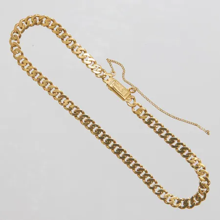 Armband manglad Pansar längd: 20cm, bredd: 3,5cm, kistlås, defekt säkerhetskedja, 18K Vikt: 7,4 g