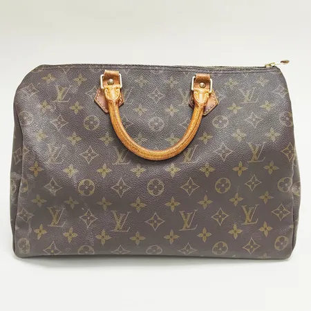 Väska Louis Vuitton Speedy 35, monogram canvas, datum kod SP0914, janurai-1994, märkt "Made in France", ca 35x23x19cm, ficka invändigt, kraftigt slitage utvändigt, bruksslitage invändigt, fläckar, inga övriga tillbehör. Vikt: 0 g