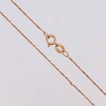 Kedja längd 39,5cm bredd 0,7mm, 18K  Vikt: 1,1 g