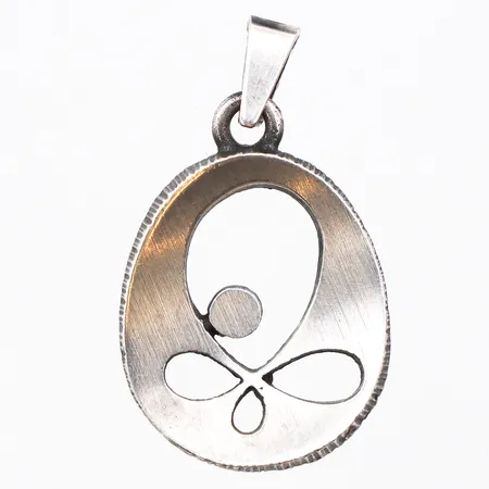 Hänge, längd 25,6mm, bredd 5-14,8mm, 925/1000 silver. Vikt: 1,6 g