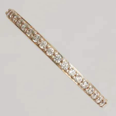 Ring med vita stenar Ø18¼, bredd: 2mm, GHA, silver 925/1000 Vikt: 1,6 g