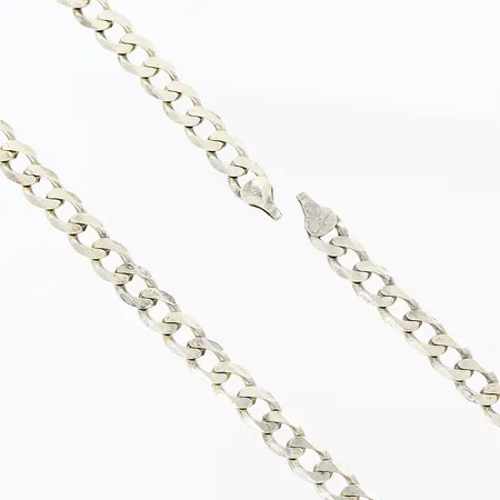Kedja Pansar längd 59cm, bredd 7mm, lås saknas, Italy, silver 925/1000 Vikt: 35 g