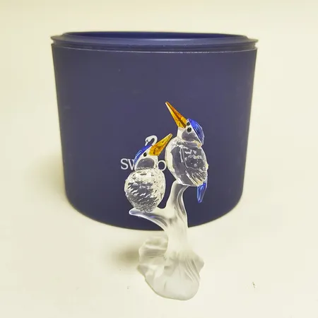 Figurin Malachite Kingfisher Swarovski kristall, nr 000 010, 10x4,5cm, original etui.