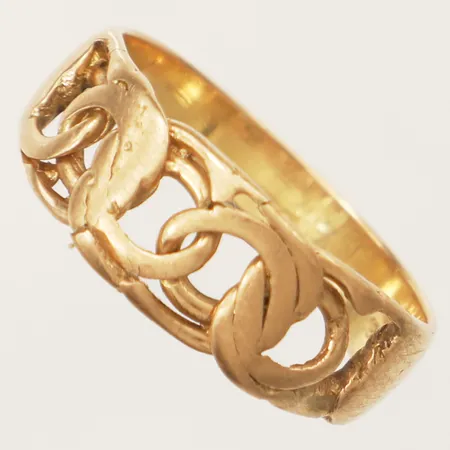 Ring Bismarck stl:21, bredd 8,5mm vass defekt del 18K  Vikt: 6,3 g