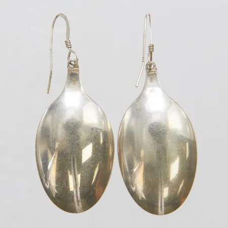Örhängen skedar, längd: 57mm, bredd: 22mm, krok, importstämplade, silver 925/1000  Vikt: 8,4 g