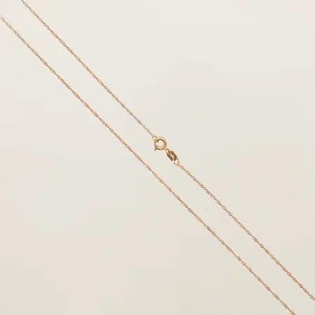 Kedja Singapore längd 42cm, bredd 1,2mm, GHA 18K Vikt: 1,4 g