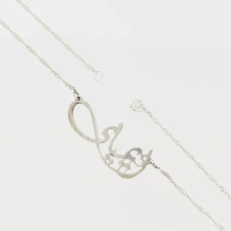 Collier längd 39,5cm, bredd 2-17mm silver 925/1000 Vikt: 4,2 g