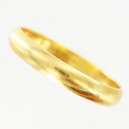 Ring slät stl:21½, bredd 3,5mm, gravyr, 18K Vikt: 4 g